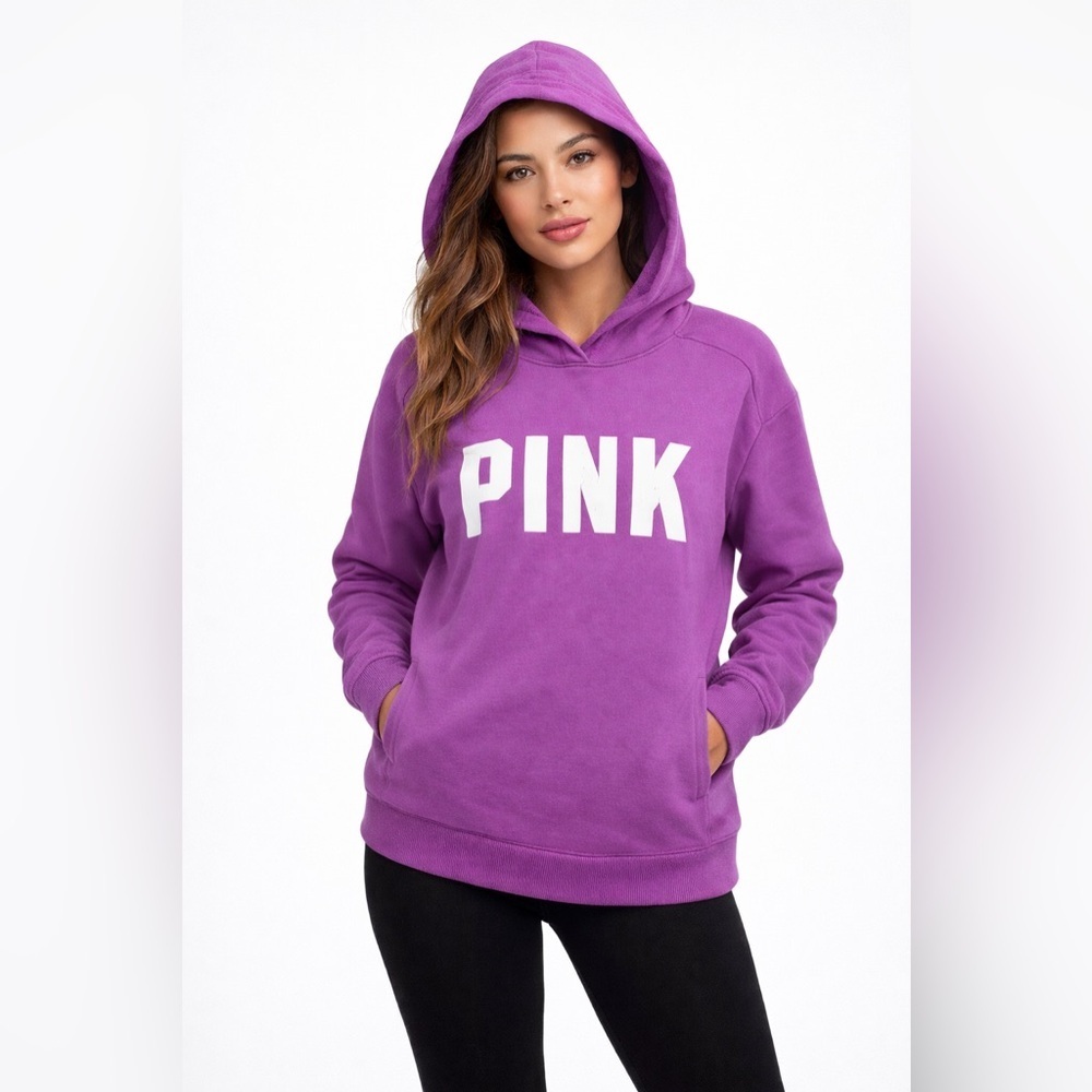 PINK Victoria’s Secret oversized pullover hoodie XS extra small woman